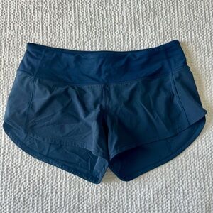Lululemon Navy Blue Speed Up Mid Rise 2.5” Shorts